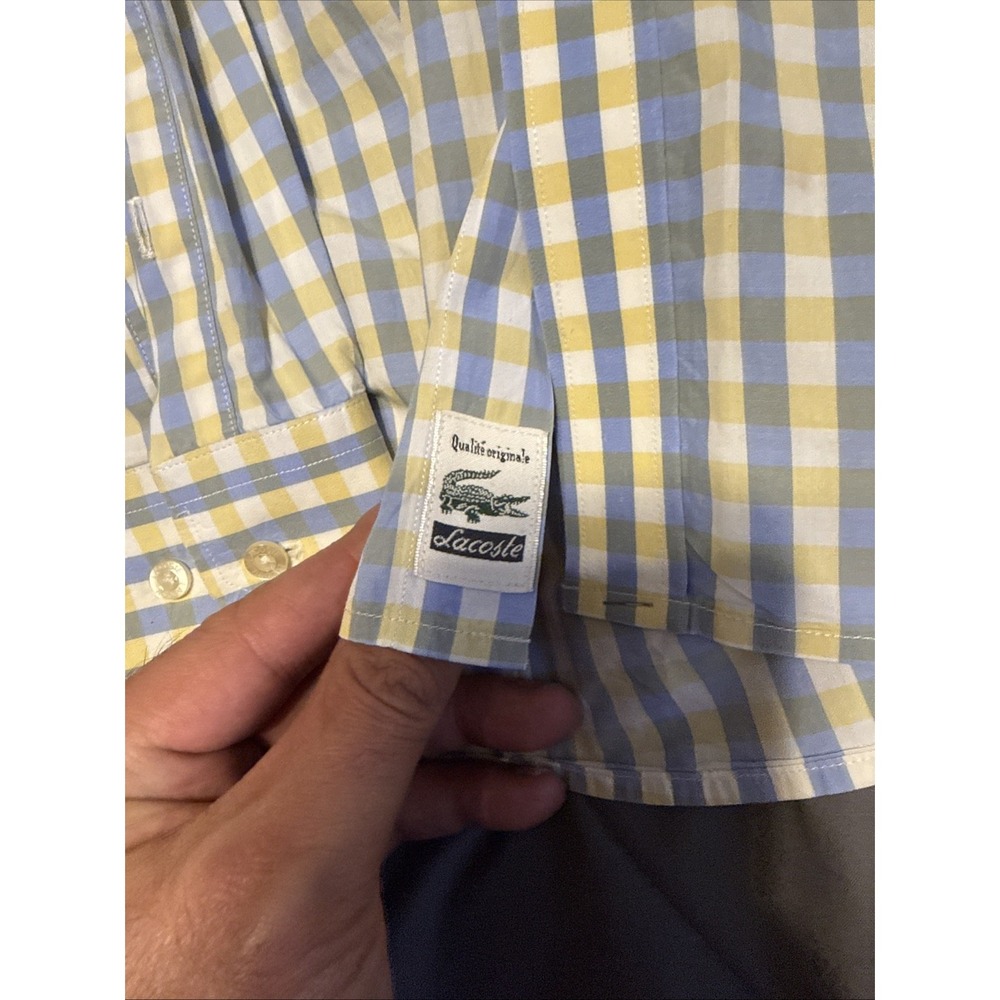 Vintage Lacoste Striped Long Sleeve Button Shirt Men's XL Multicolour‎ - Picture 5 of 8